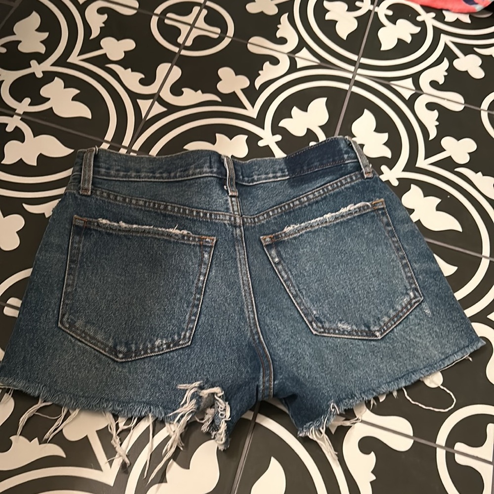 Abercrombie and Fitch Annie High Rise Shorts sz 28 6 Raw Hem - Picture 10 of 10